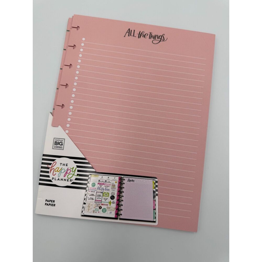Happy Planner Classic FIL-09 Colored Filler Paper 40 Sheets 7x9.25